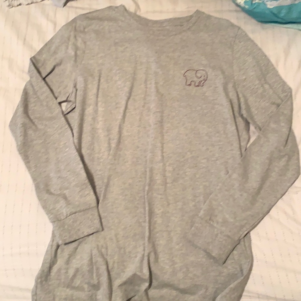 Light grey ivory ella long sleeve tee.
